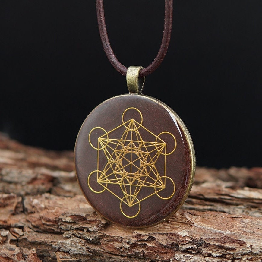 Metatron Orgonit Energieanhänger – Chi, Prana & Feng Shui in Braun Bronze