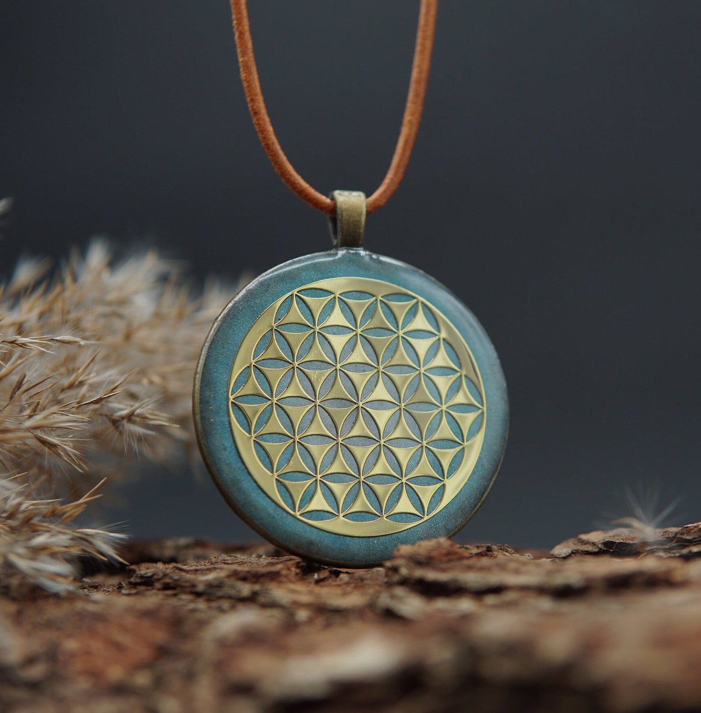 Blume des Lebens Orgonit – Anhänger für spirituelle Harmonie & Energiefluss