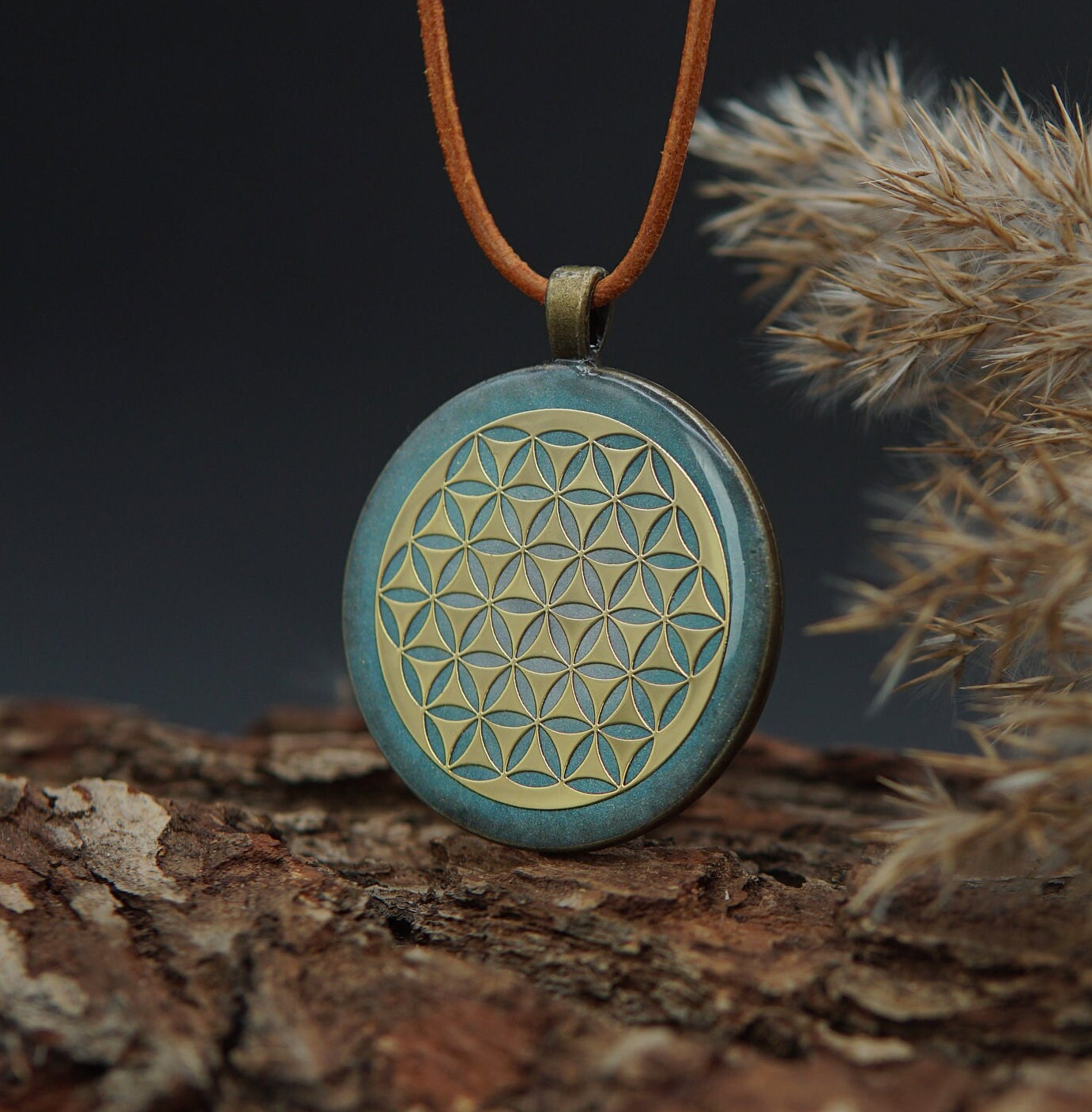 Blume des Lebens Orgonit – Anhänger für spirituelle Harmonie & Energiefluss