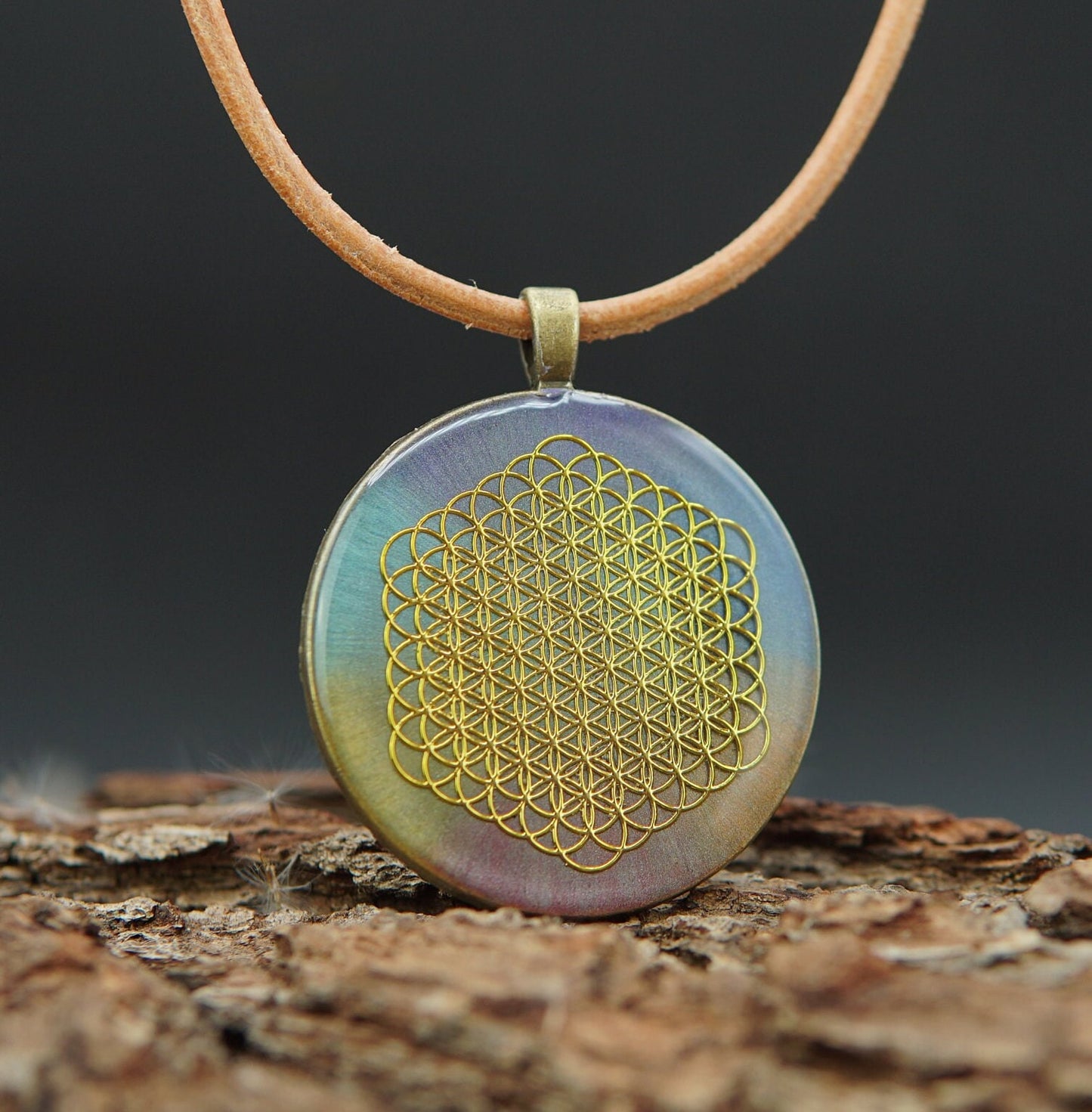 Orgonit Chakra-Anhänger – Blume des Lebens – Schmuck für Ausrichtung & Balance