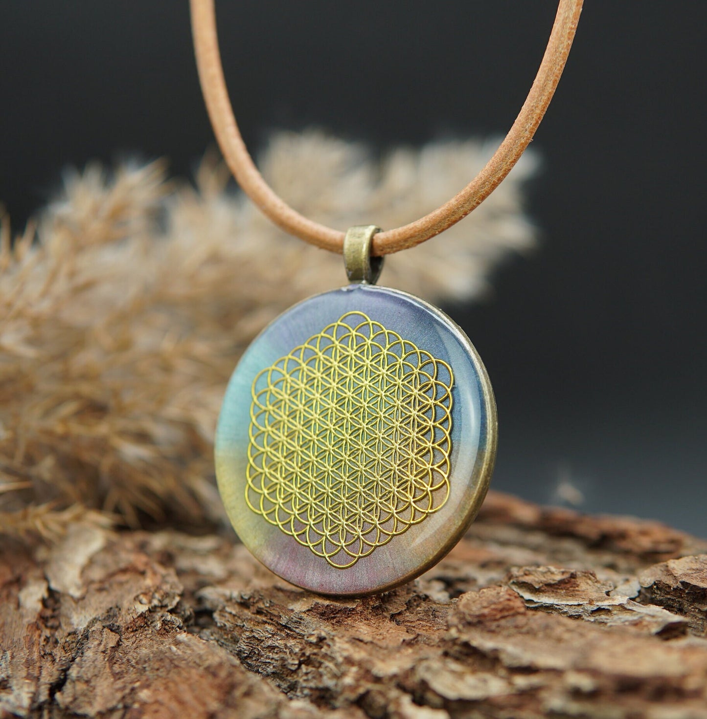 Orgonit Chakra-Anhänger – Blume des Lebens – Schmuck für Ausrichtung & Balance