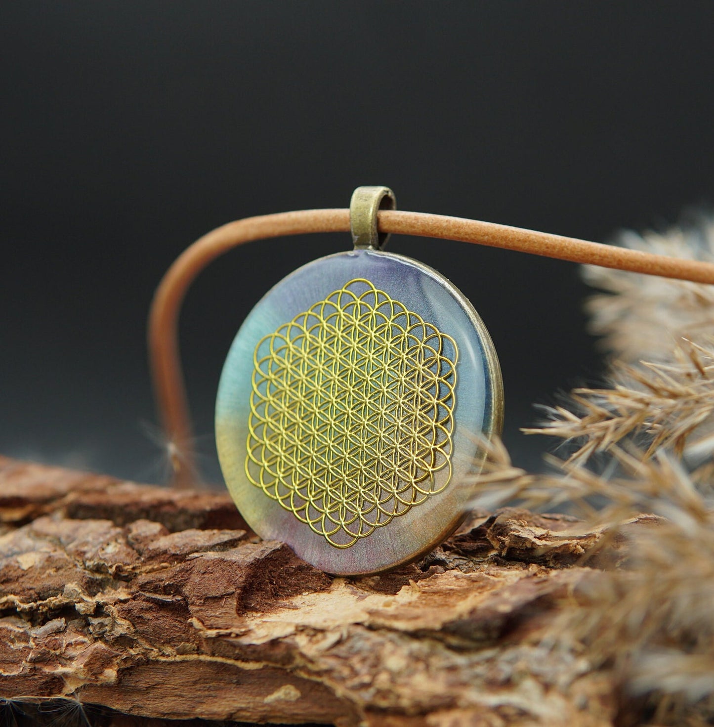 Orgonit Chakra-Anhänger – Blume des Lebens – Schmuck für Ausrichtung & Balance