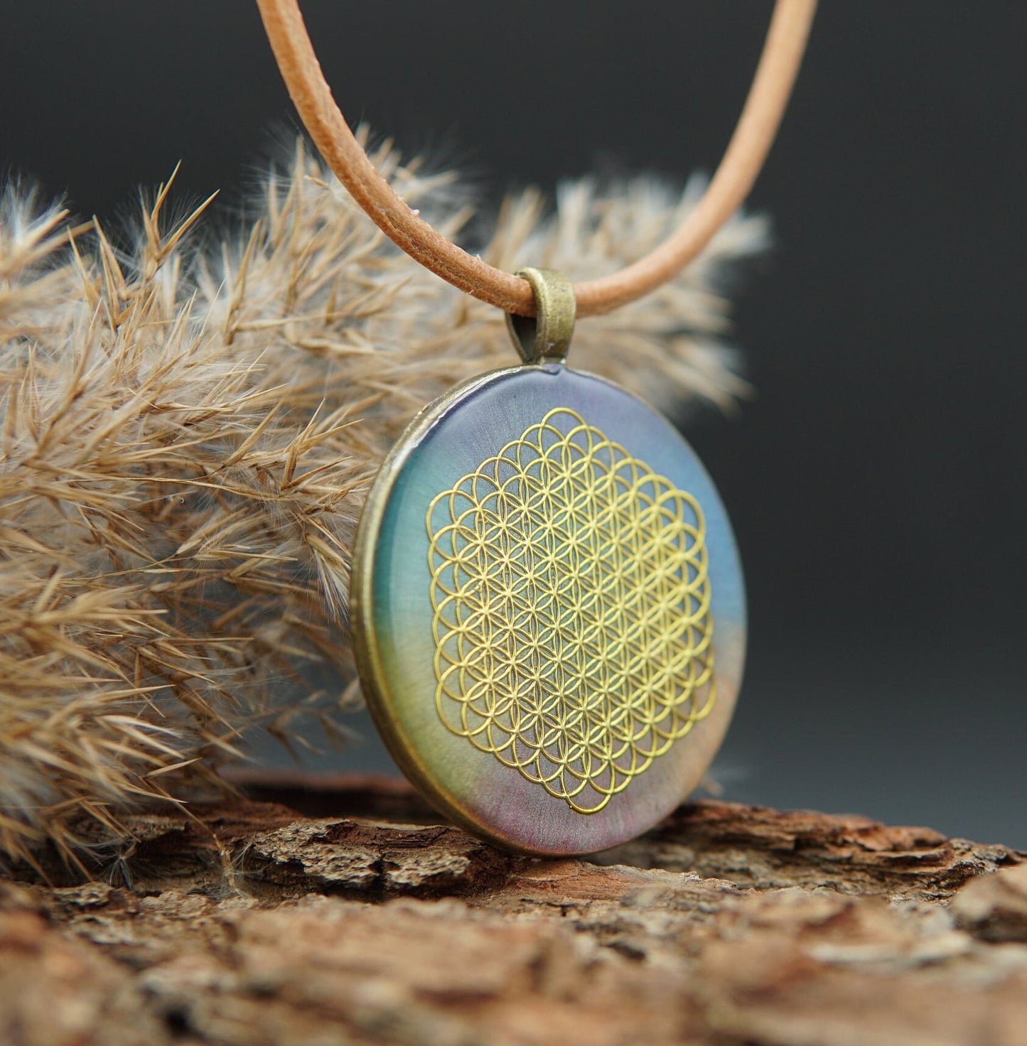 Orgonit Chakra-Anhänger – Blume des Lebens – Schmuck für Ausrichtung & Balance