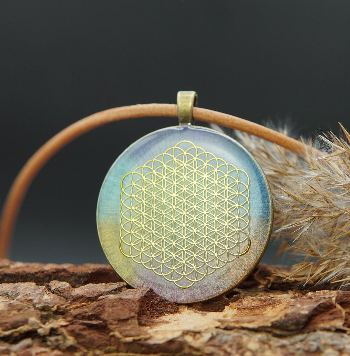 Orgonit Chakra-Anhänger – Blume des Lebens – Schmuck für Ausrichtung & Balance