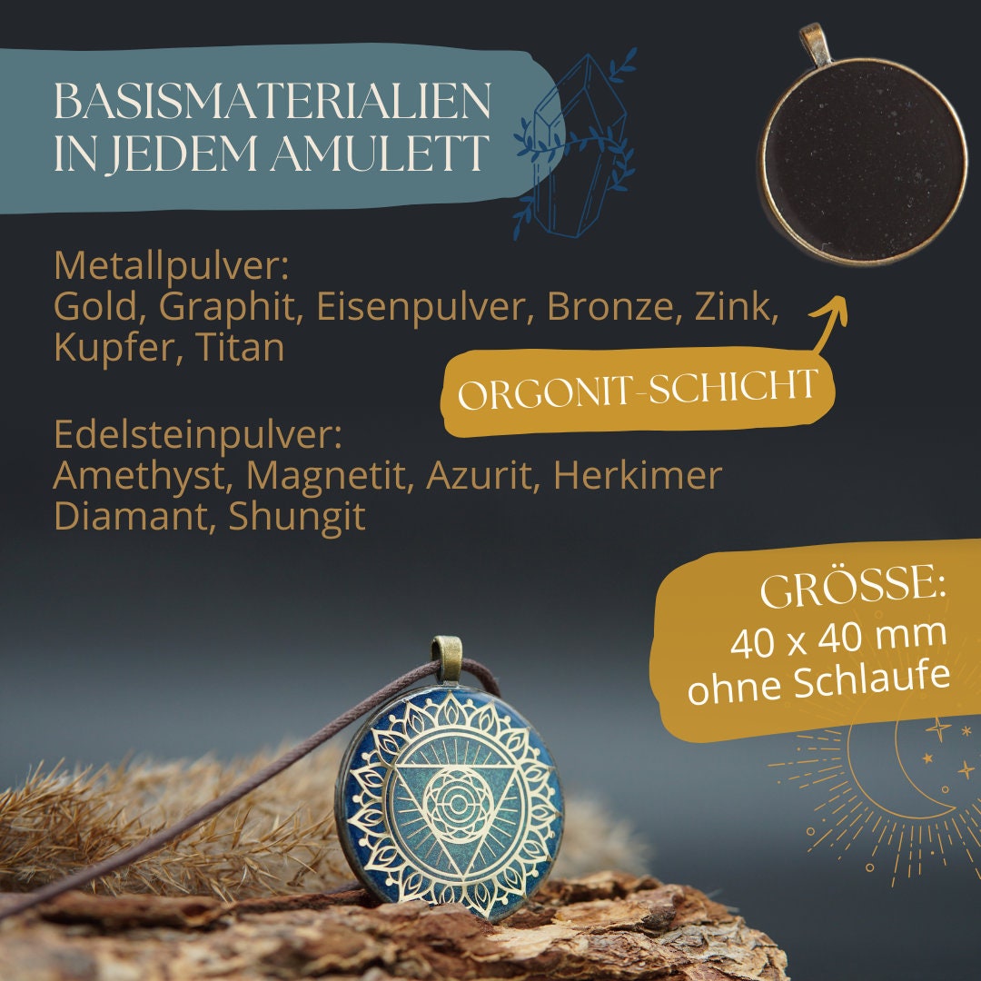 Chakra Mandala Orgonit Amulett – Kreativität & Spiritualität Energie Talisman Svadhishthana