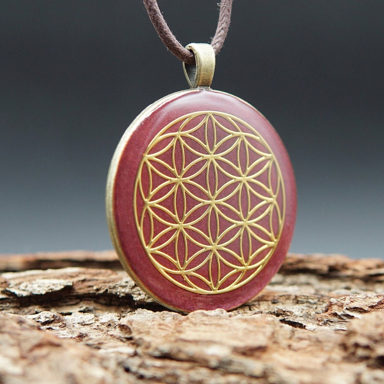 Blume des Lebens Orgonit – Muladhara Chakra Unisex Talisman Schmuck