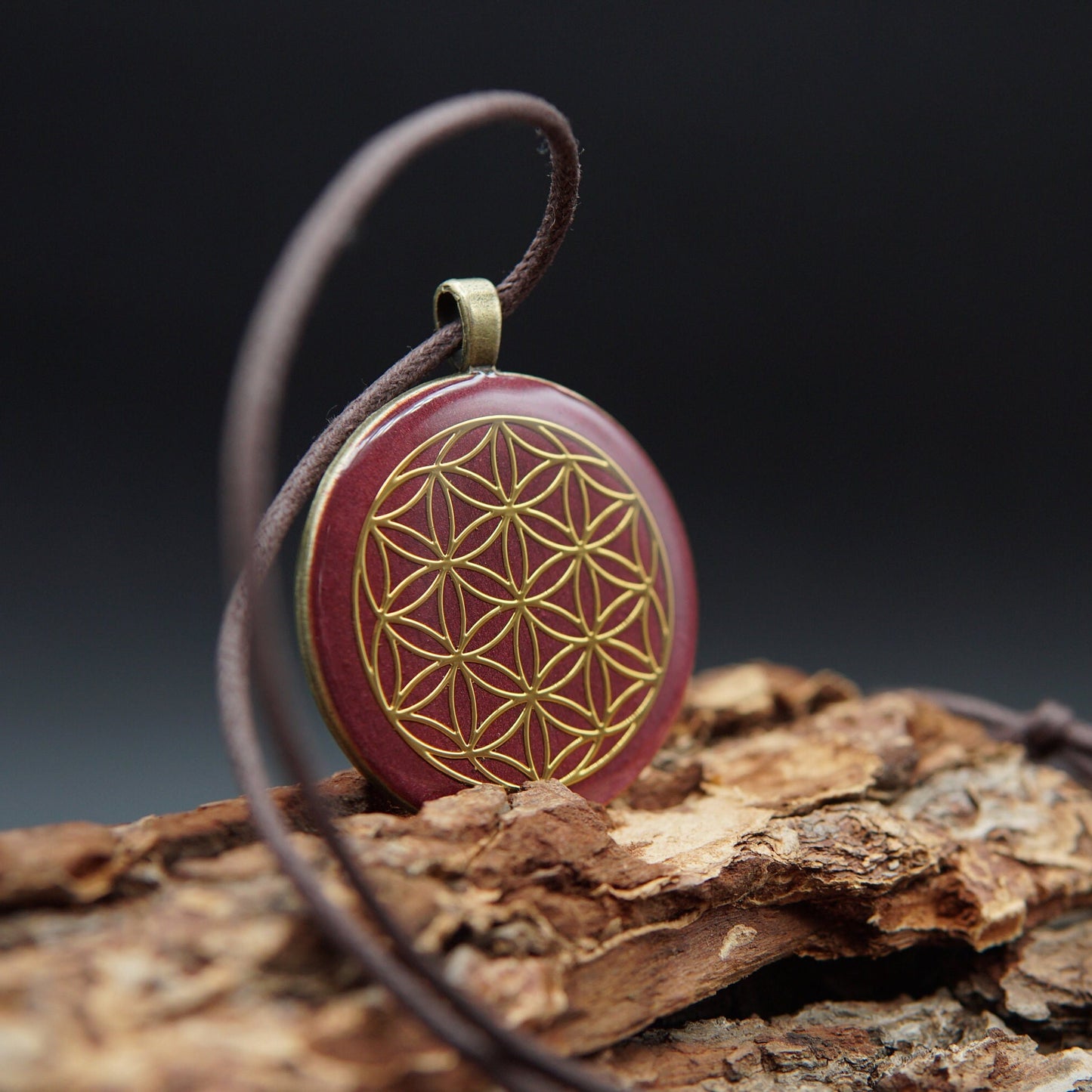 Blume des Lebens Orgonit – Muladhara Chakra Unisex Talisman Schmuck