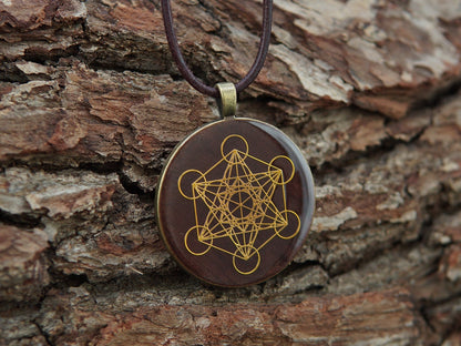 Metatron Orgonit Energieanhänger – Chi, Prana & Feng Shui in Braun Bronze