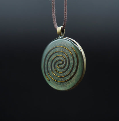 Kosmische Spirale Orgonit Amulett – Heilende Energie & Schutz mit Heiliger Geometrie